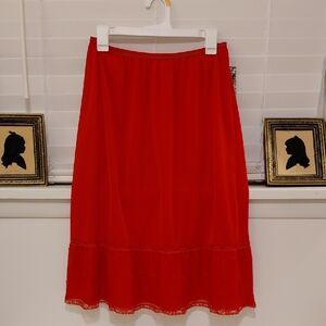 Vintage 50s Red Half Slip Skirt